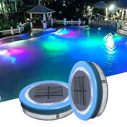BowLift | AquaGlow Solar Pool Light | Floating & Waterproof | Blue LED | 11.6×2.5 cm