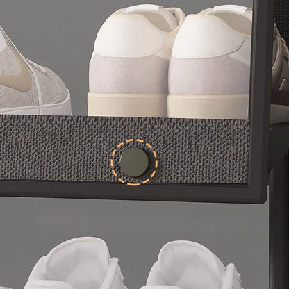 BowLift | TransRack – Transparent Multi-Layer Shoe Storage Cabinet