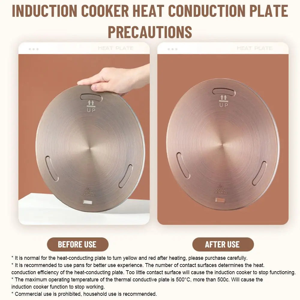 Skanto | Stainless Steel Heat Conduction Plate – Induction Cooktop Heat Diffuser Ring, Cookware Accessory