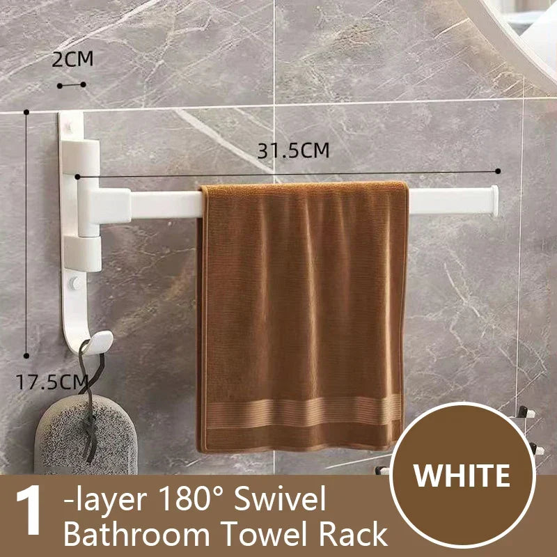 Skanto | Rotbart Towel Bar Rotbart Towel Rack Space Aluminum 1/2/3/4/5-Bar Towel Holder Kitchen Shelf Kitchen Hanging Shelf Wall Mounted