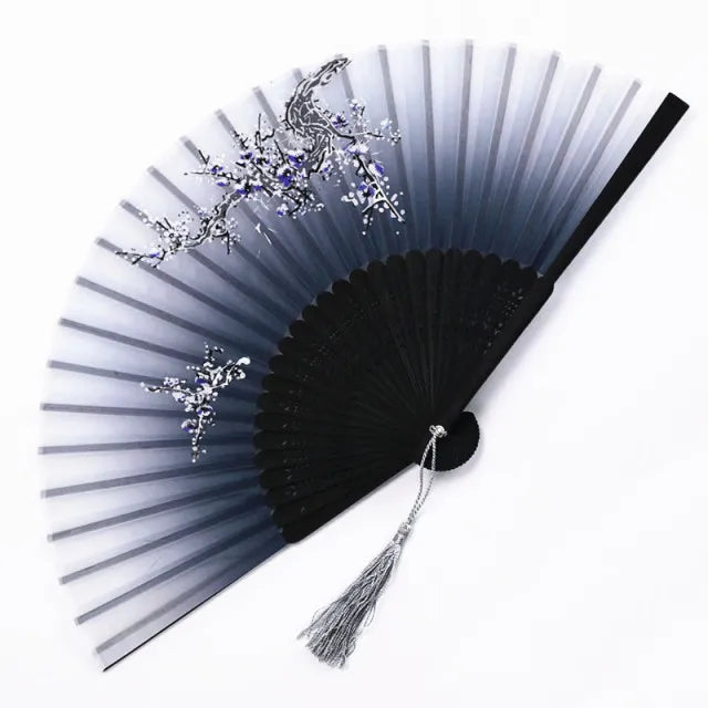 Traditional Japanese Style Floral Hand Fan | Skanto