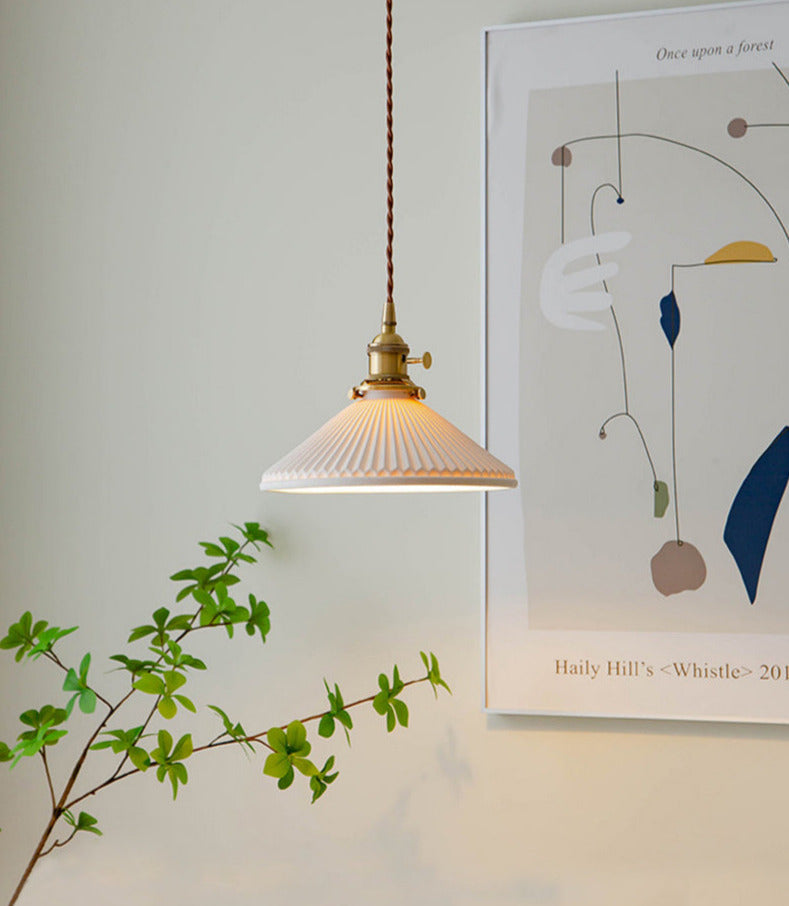 White Ceramic Pendant Light | Karnz