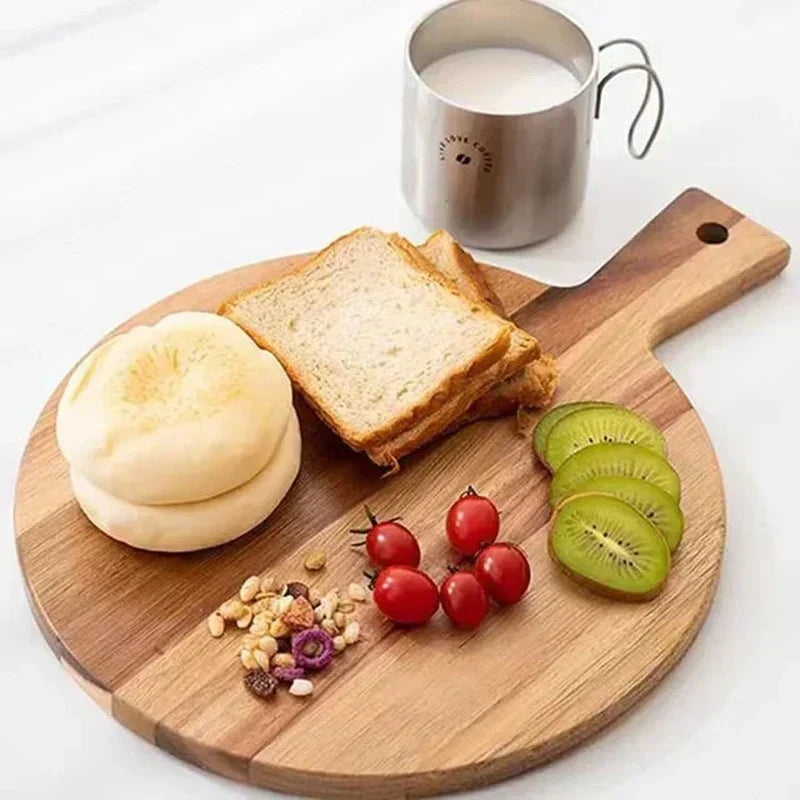 Skanto | Acacia Wood Pizza Peel and Serving Board with Handle