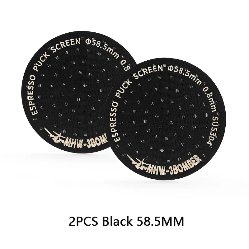 MHW-3BOMBER 51/53/58.5mm Espresso Puck Screen Double-Layer Metal Coffee Reusable Filter