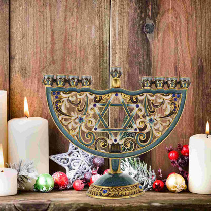 Skanto | Auriona Menorah Candlestick | Chanukah Candlestick & Table Decoration | Wedding & Holiday Decoration | Luxurious Elegance