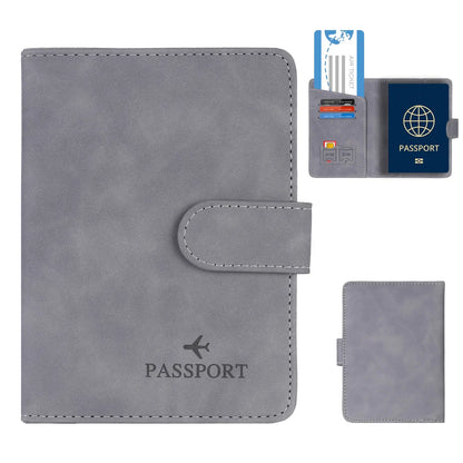 Skanto | Travello Passport Holder | RFID Protection | Genuine Leather Look | For Women and Men