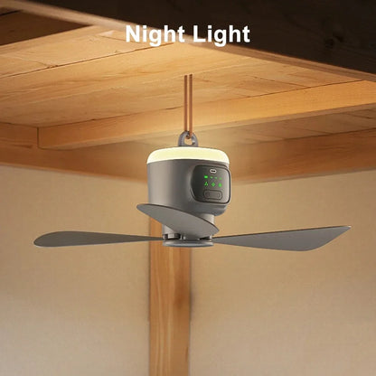 12000mAh Portable Ceiling & Camping Fan – Outdoor Tent Air Circulator and Cooling Ventilator | Kalsten