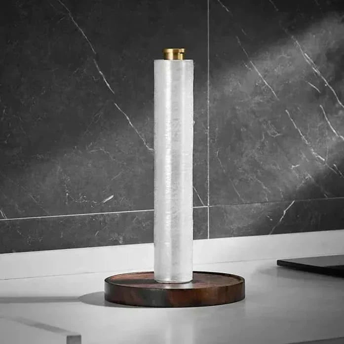 BowLift | Walnut Wood Paper Towel Holder Stand