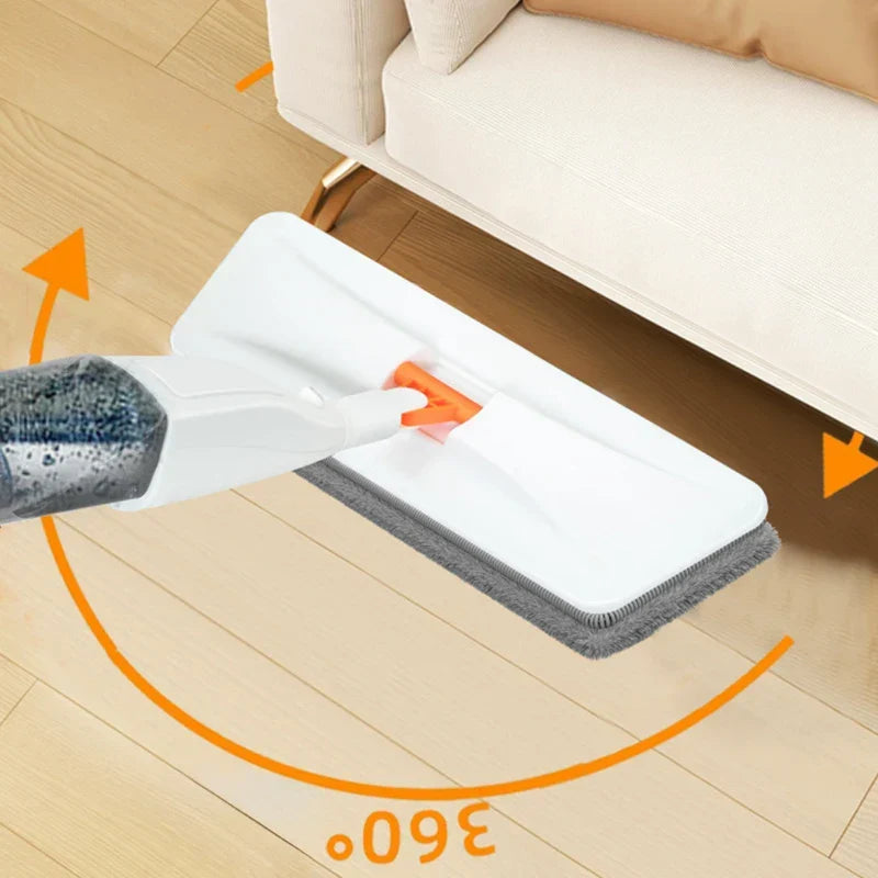 Skanto | Sprayvia Spray Mop with Microfiber Head | 360° Swivel Joint | Flat Mop System | Reusable & Eco-Friendly