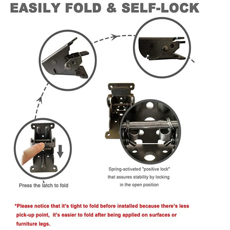 2 foldable self-locking hinges | Brehn