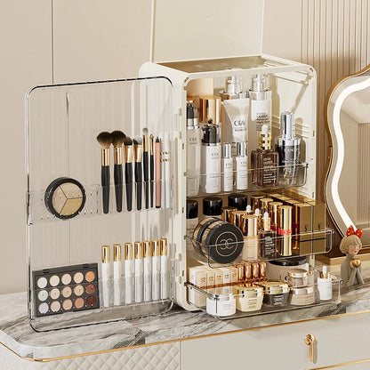 Skanto | Luxo Luxury Makeup Storage Box – Dustproof Cosmetic Organizer with Magnetic Door