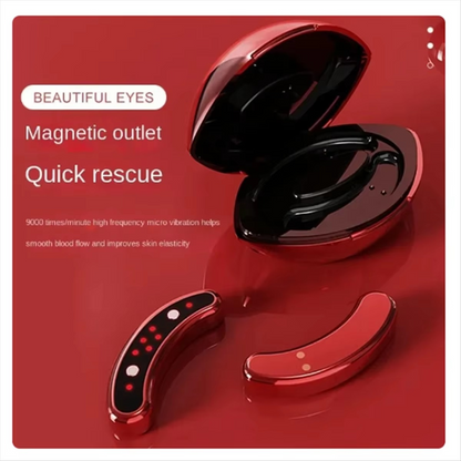 BowLift | Mini Eye Massager with EMS Microcurrent and Gentle Heat Therapy for Dark Circles and Wrinkle Care