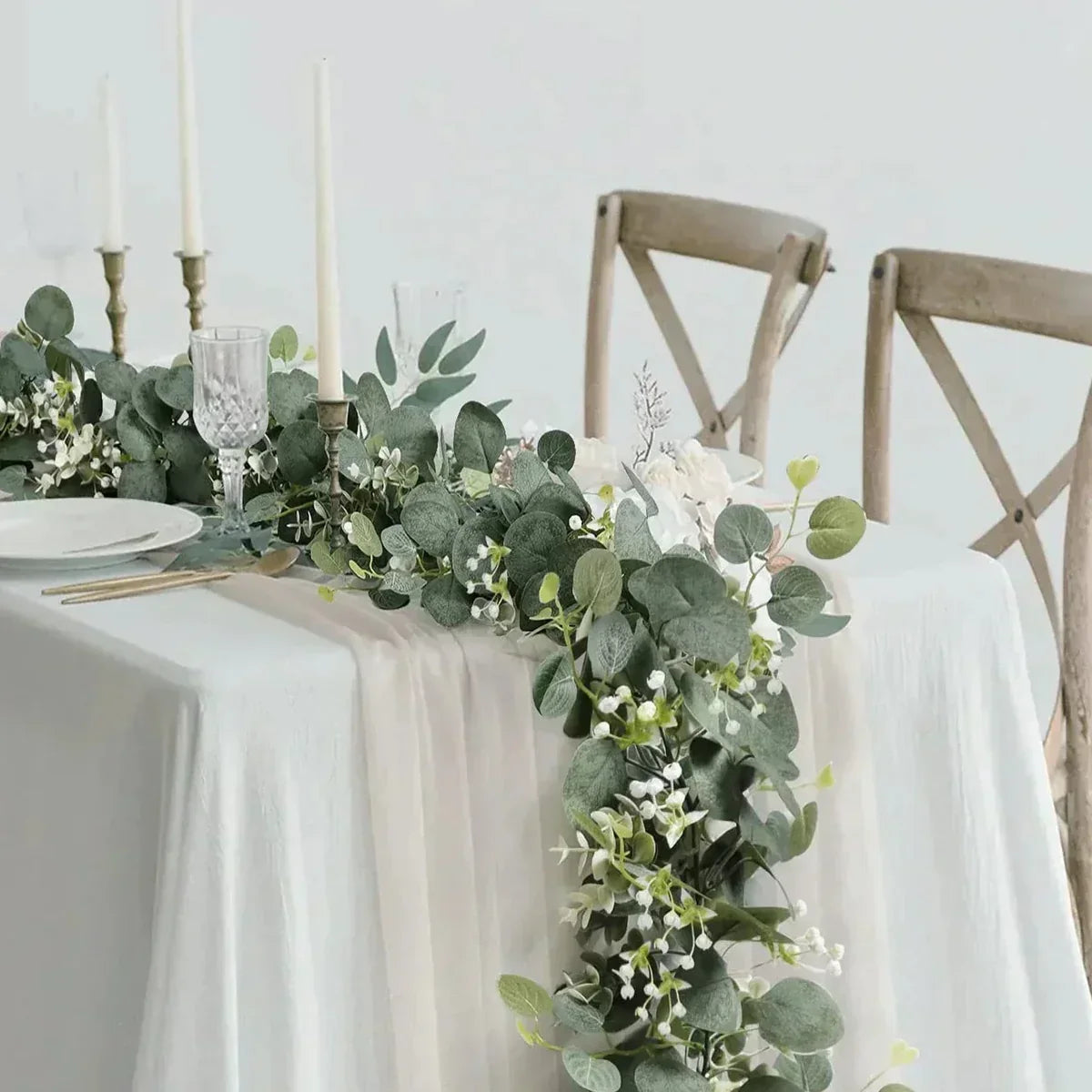 BowLift | Garland - EvaGreen - Artificial Eucalyptus - 2-Piece Set
