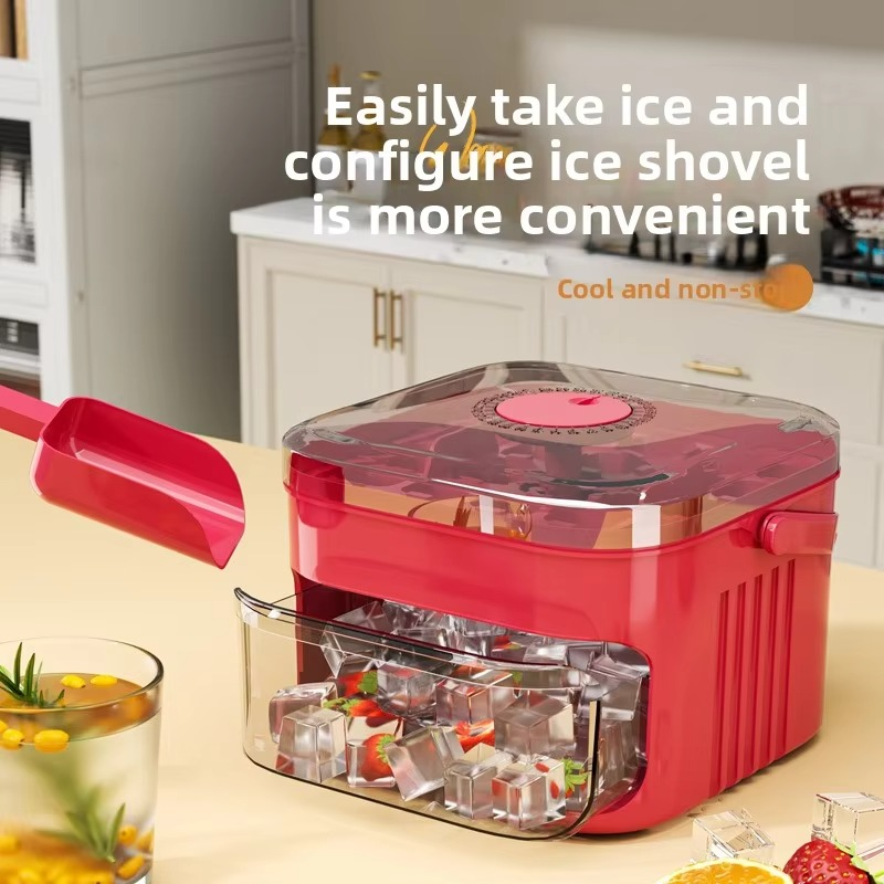 BowLift | Large 50-Cube Ice Tray with Easy-Press Lid for Effortless Release