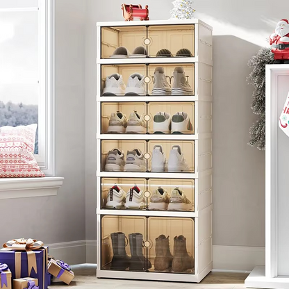 BowLift | Transparent Foldable Large-Capacity Shoe Organizer