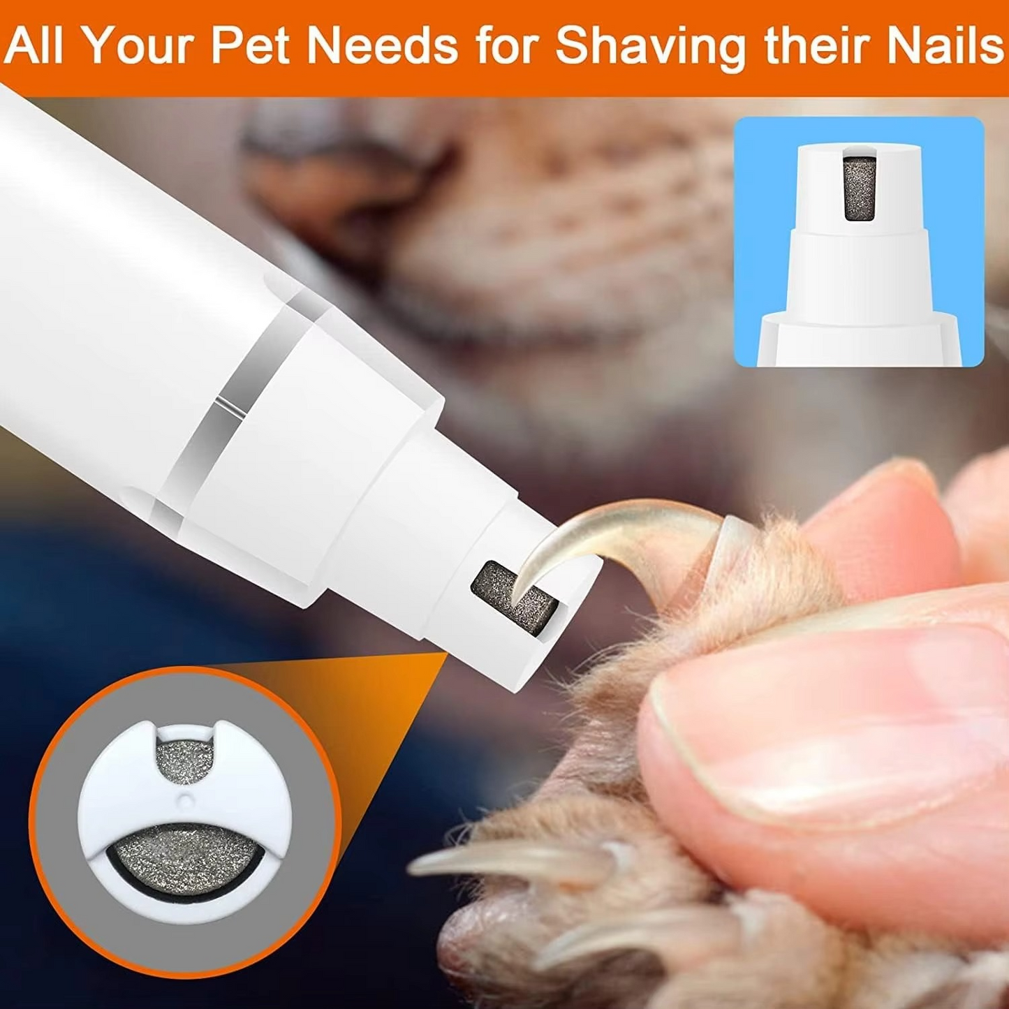 Skanto | Ultimate Pet Grooming Kit: Quiet Hair Clipper, Nail Grinder, and Paw Trimmer