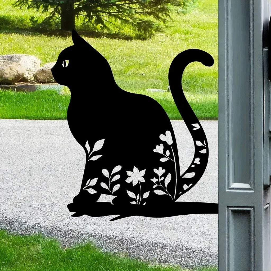 Skanto | Metal Cat Silhouette for Garden and Patio Decoration