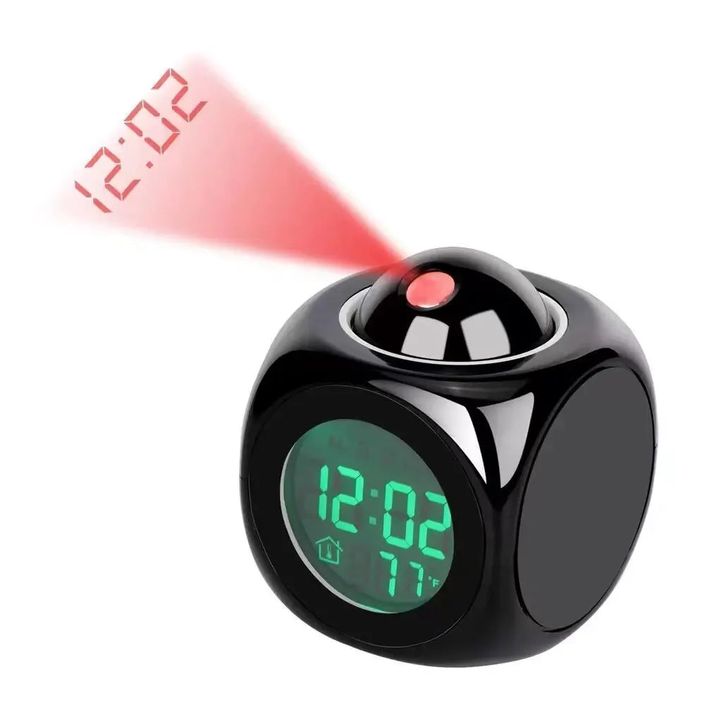 AlarmBeam Projection Alarm Clock with Temperature and Dual Alarm – LED Display | Bowlift