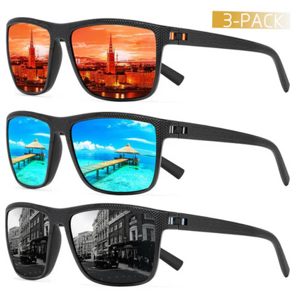 ZichtZeker 3-Piece Polaroid Sunglasses Set – UV400 Protection & Comfort | Skanto