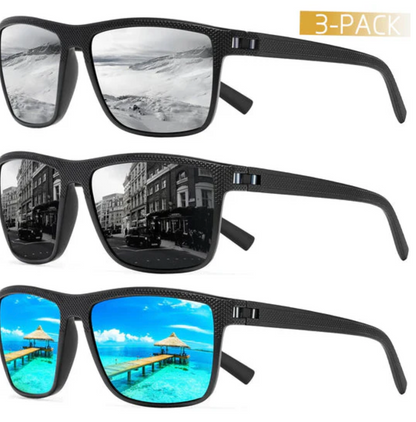 BowLift | ZichtZeker 3-Piece Set Polarized Sunglasses – UV400 Protection & Comfort