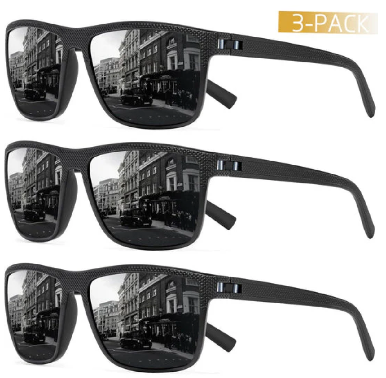 ZichtZeker 3-piece Set Polaroid Sunglasses – UV400 Protection & Comfort | Karnz