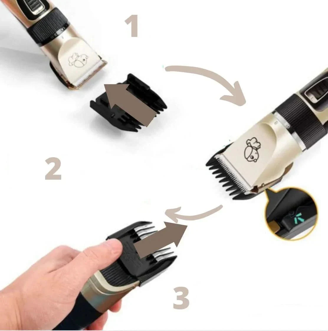 Skanto | Professional Dog Trimmer with Brush for All Coat Types