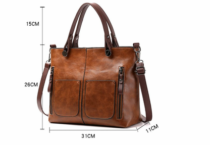 Skanto | Elly – Women's Vintage Leather Shoulder Bag | Handmade and Elegant Design