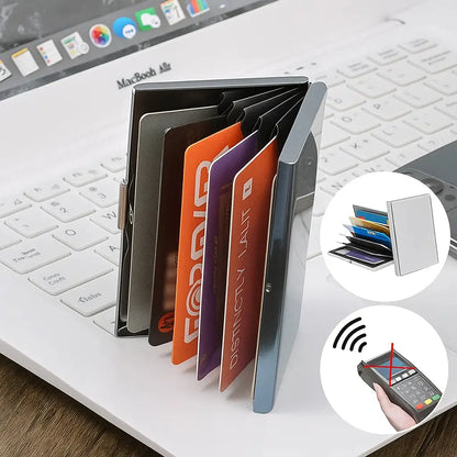 BowLift | Slim RFID-blocking stainless steel wallet for cards