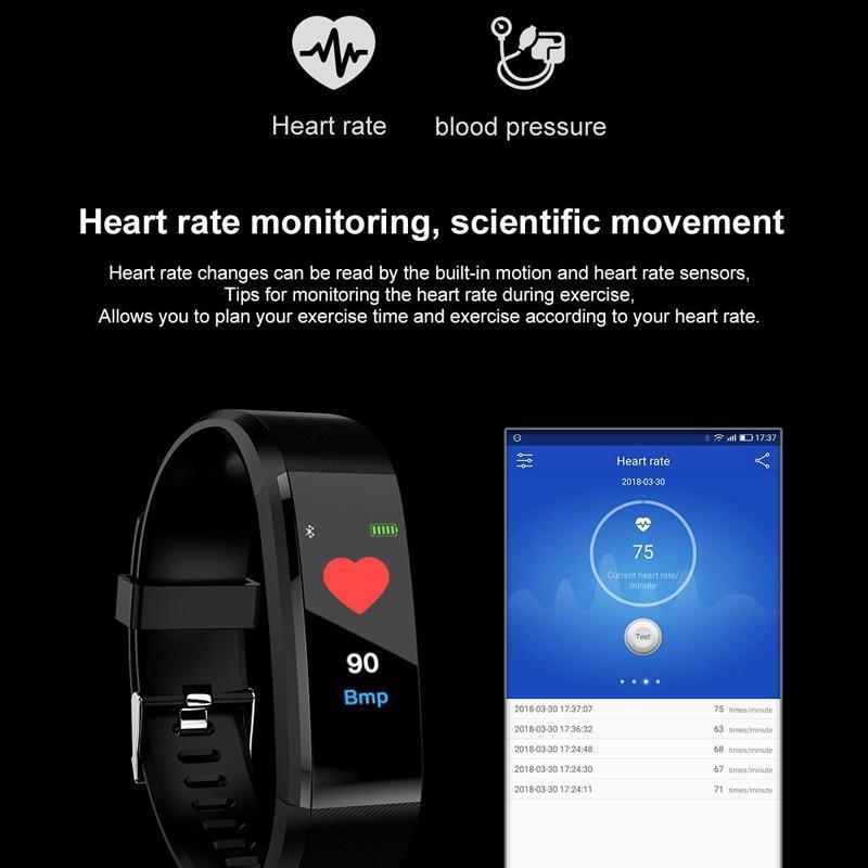 Skanto | New Smartwatch Men Women Heart Rate Monitor Blood Pressure Fitness Tracker Smartwatch Sports Watch PK FITBITS