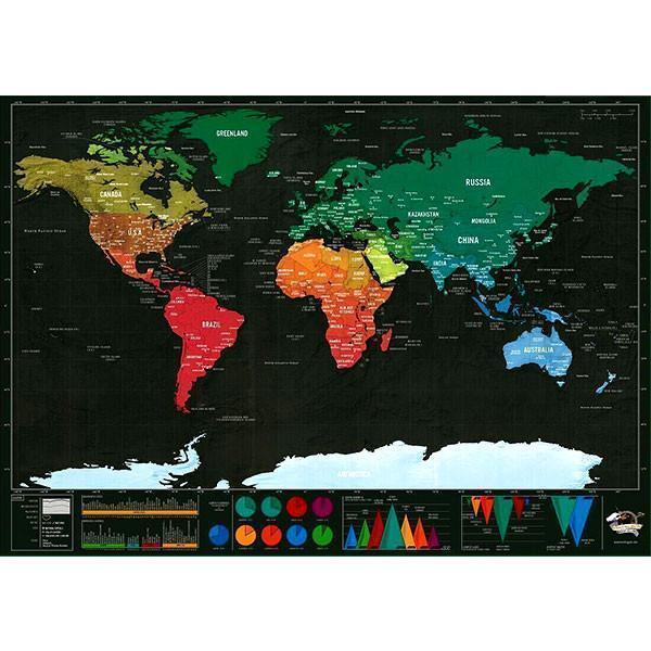 Scratch Off World Map (2 Sizes) | Karnz