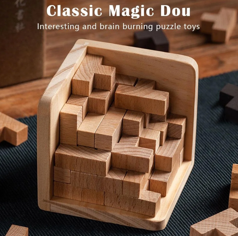 Wooden intelligence toy Brain teaser game | Karnz
