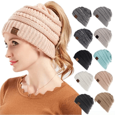 Skanto | Ponytail Beanie Hat for Women