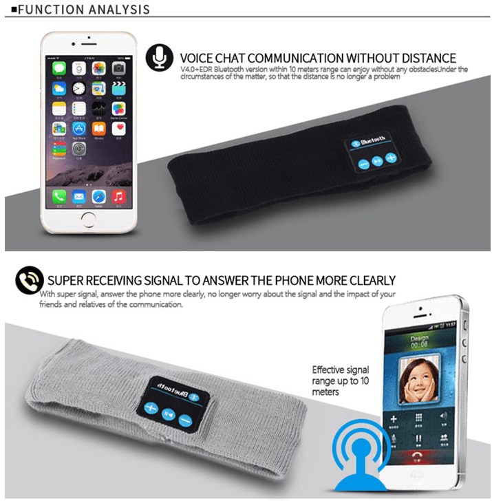 Skanto | Bluetooth Headband with Mic and Earphones