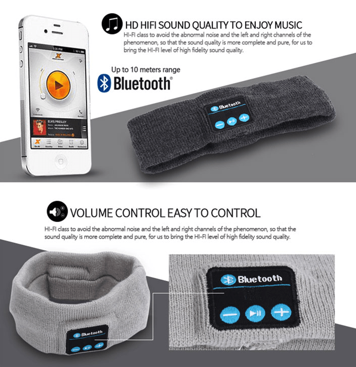 Skanto | Bluetooth Headband with Mic and Earphones