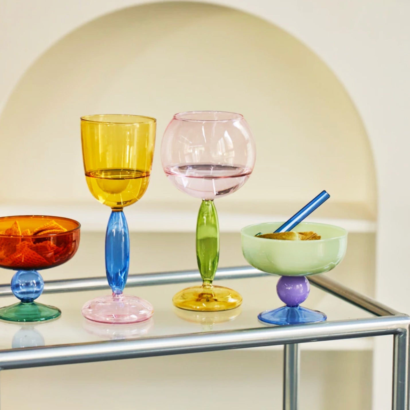 BowLift | Borosilicate 3-Color Glassware - Wine Glass