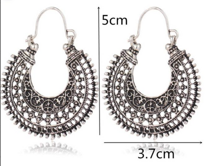 Elegant Tibetan filigree earrings made of high-quality genuine silver! Norvo
