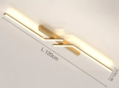 Skanto | Modern Flush-Mounted LED Line Ceiling Lamp – Minimalist & Energy-Saving