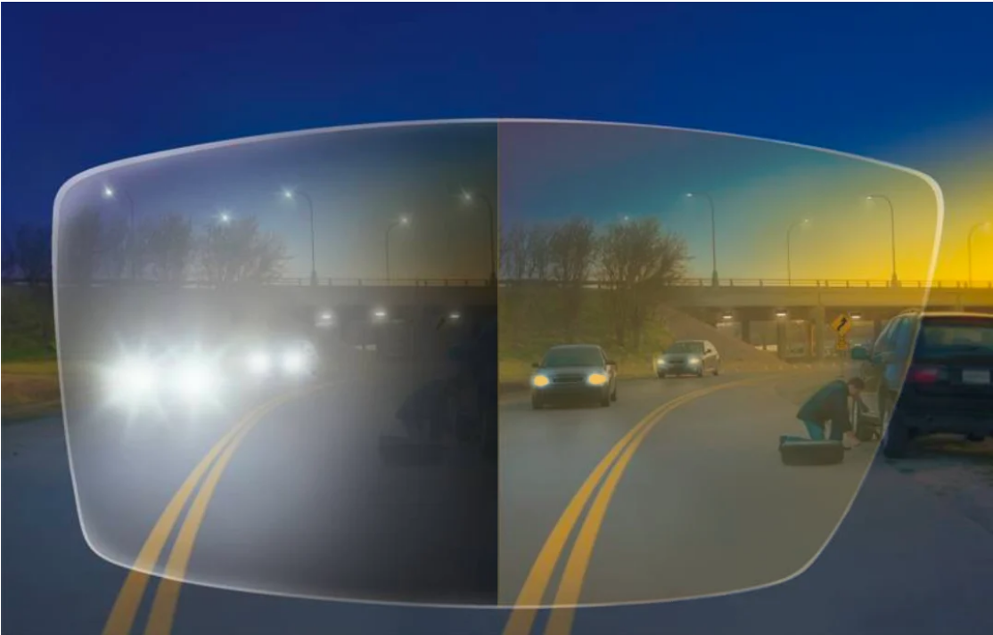 Night glasses with GlareCut technology (Safe driving at night)