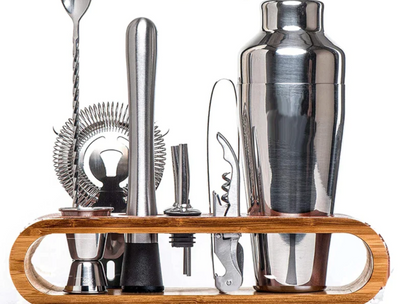 Skanto Metal Bar Set | Elegant Cocktail and Bartender Set | Perfect Drinks Easy to Make