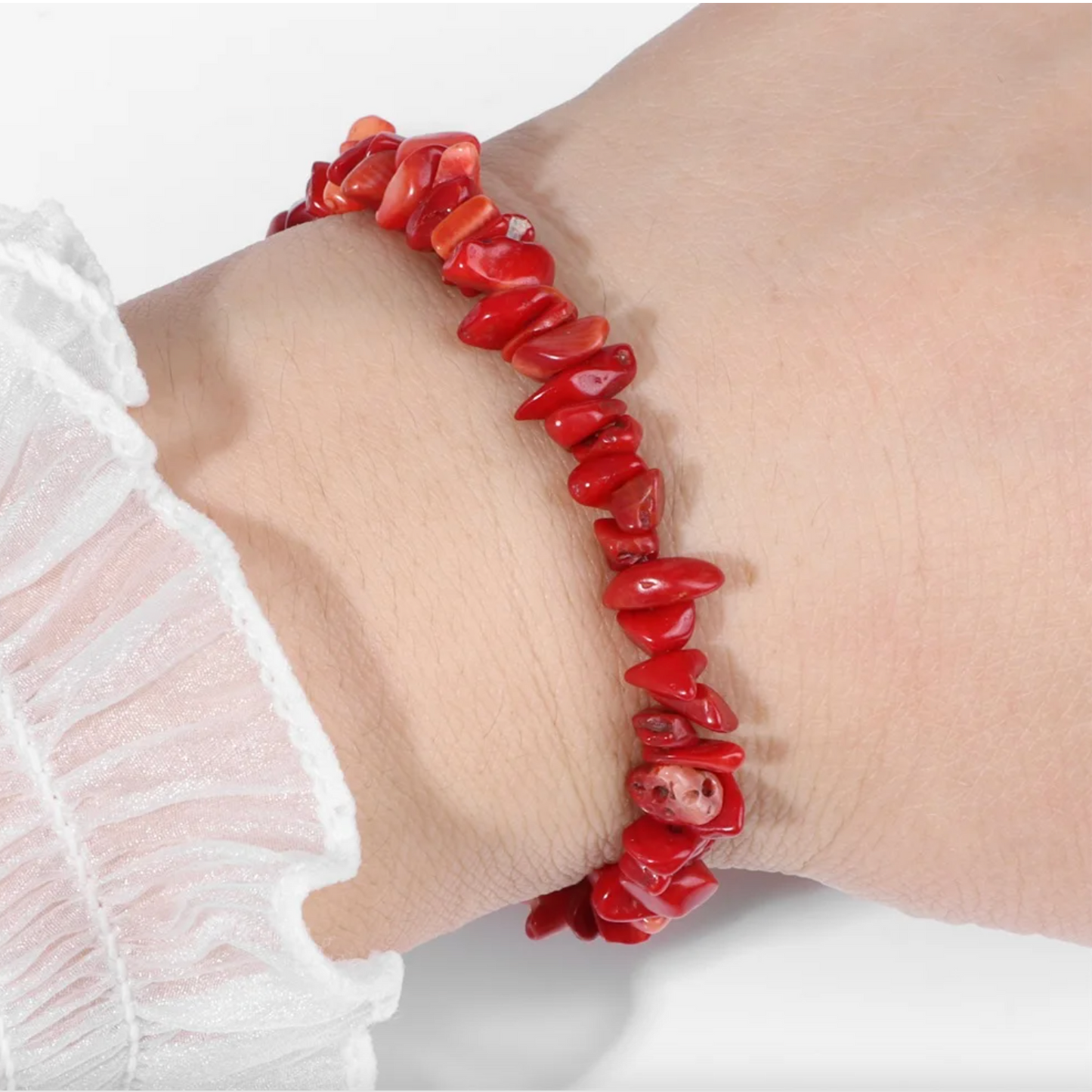 Elegant Red Coral Bracelet | Perfect for Everyday Skanto