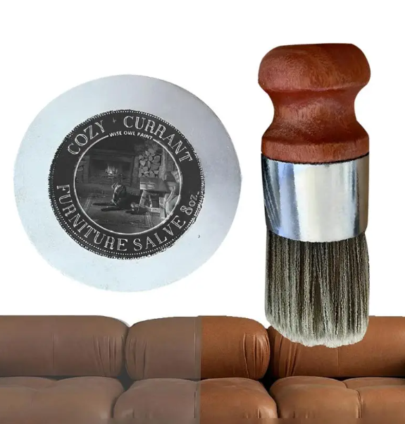 LeatherRevive | Leather Furniture Cream with Wooden Brush | Karnz