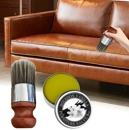 LeatherRevive | Leather Furniture Cream with Wooden Brush | Karnz