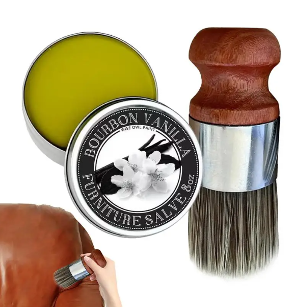 LeatherRevive | Leather Furniture Cream with Wooden Brush | Karnz