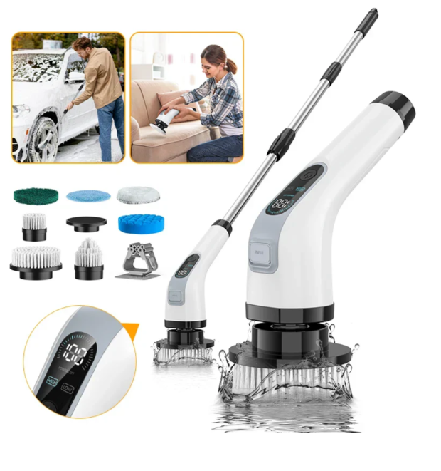 Skanto | Wireless Electric Cleaning Brush with 7 Interchangeable Attachments