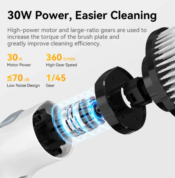 Skanto | Wireless Electric Cleaning Brush with 7 Interchangeable Attachments