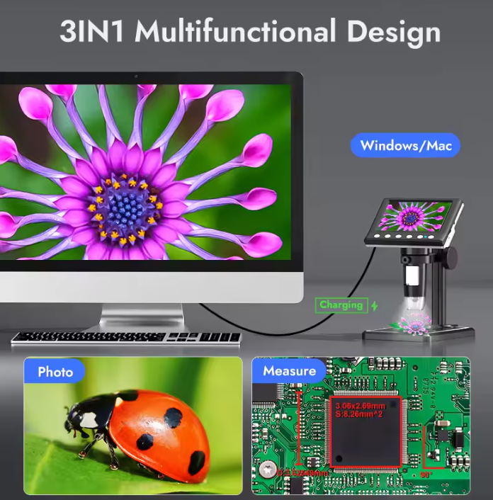 Skanto | Digital Microscope with 4.3'' Screen – 1000X Magnification