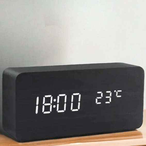 Voice-controlled LED Wood Clock | Karnz