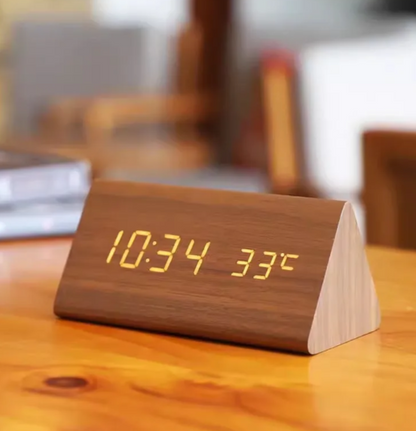 Skanto | LED Wooden Clock with Voice Activation
