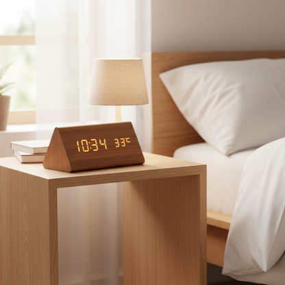 Voice-controlled LED Wood Clock | Karnz