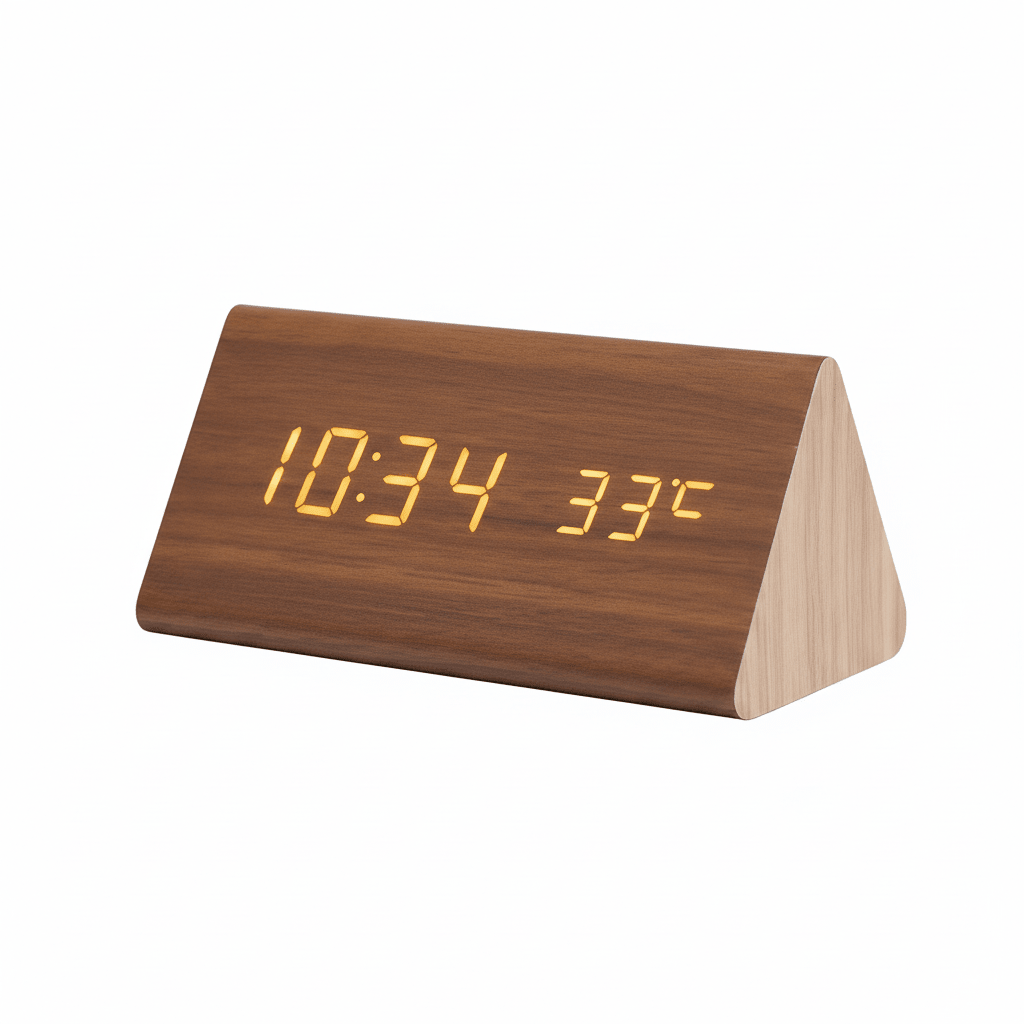 Voice-controlled LED Wood Clock | Karnz